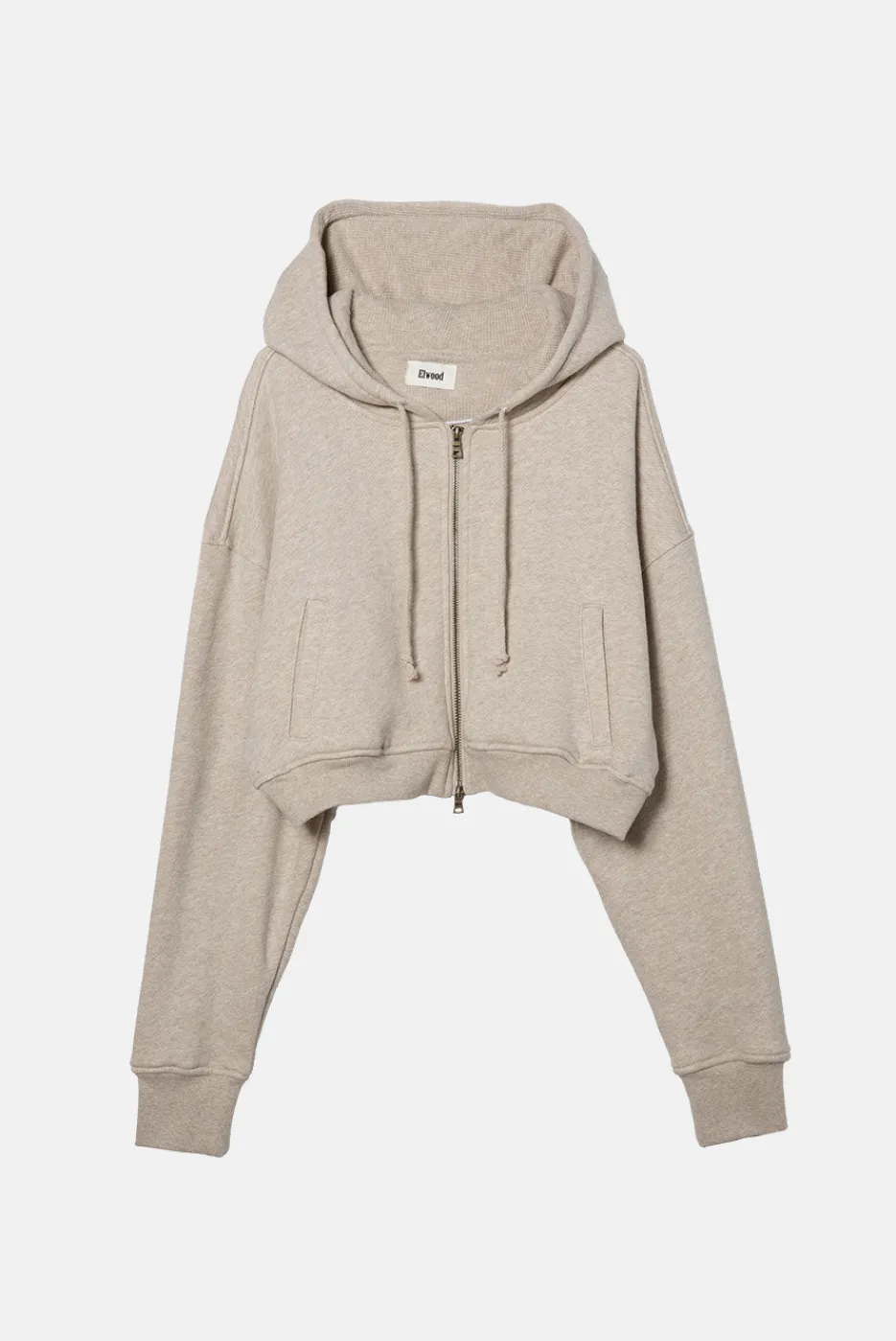 Elwood Clothing BABYDOLL CROP ZIP HOODIE