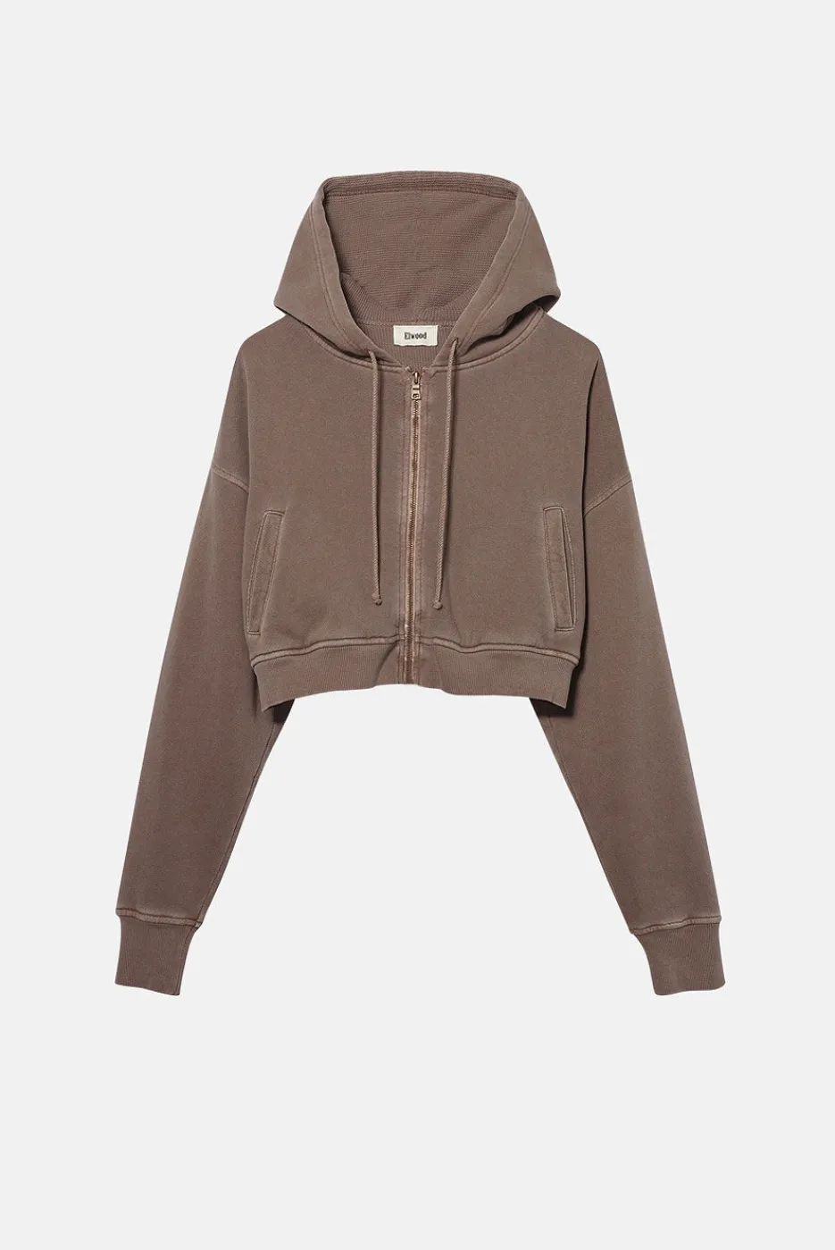 Elwood Clothing BABYDOLL CROP ZIP HOODIE
