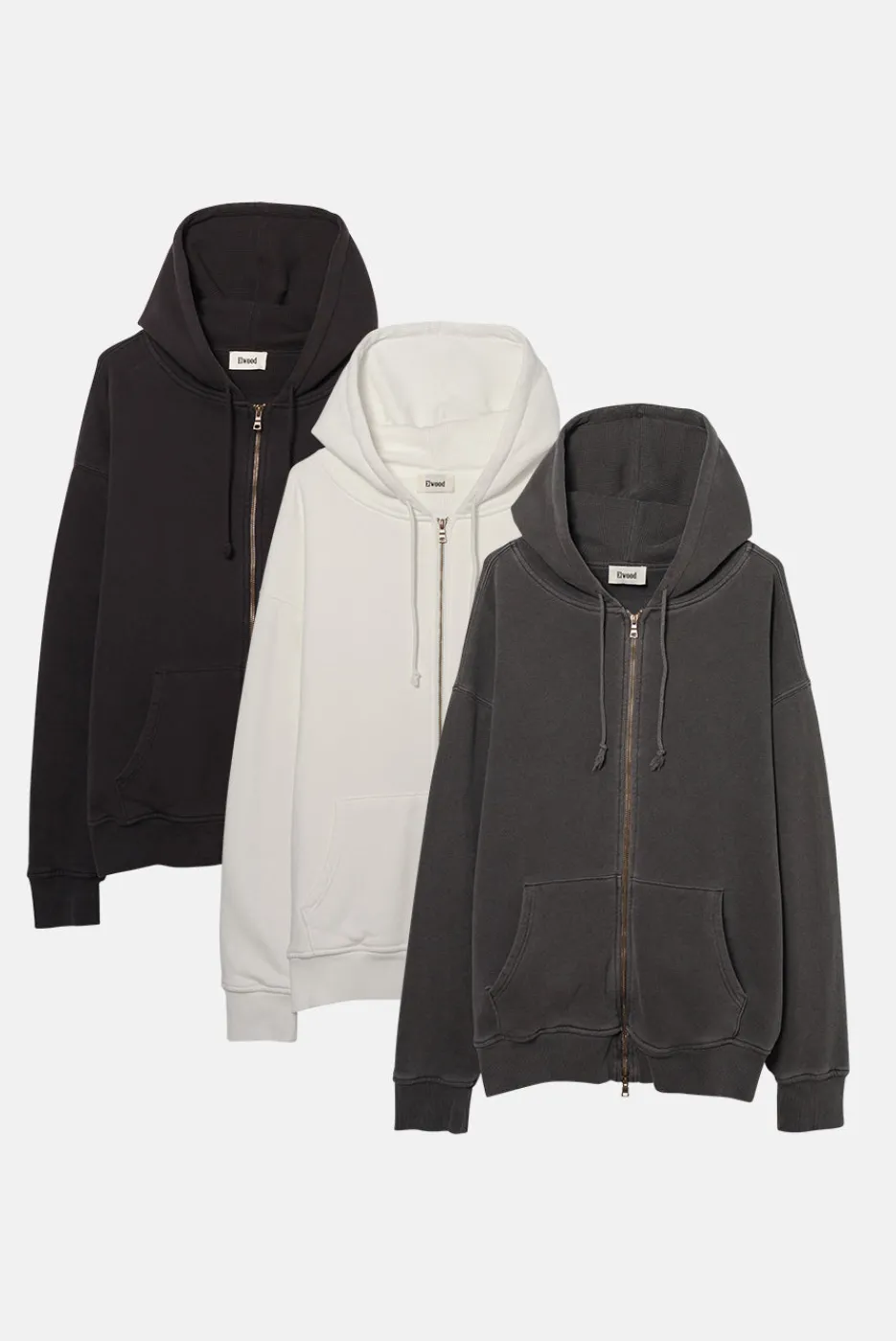 Elwood Clothing CORE ZIP HOODIE 3 PACK