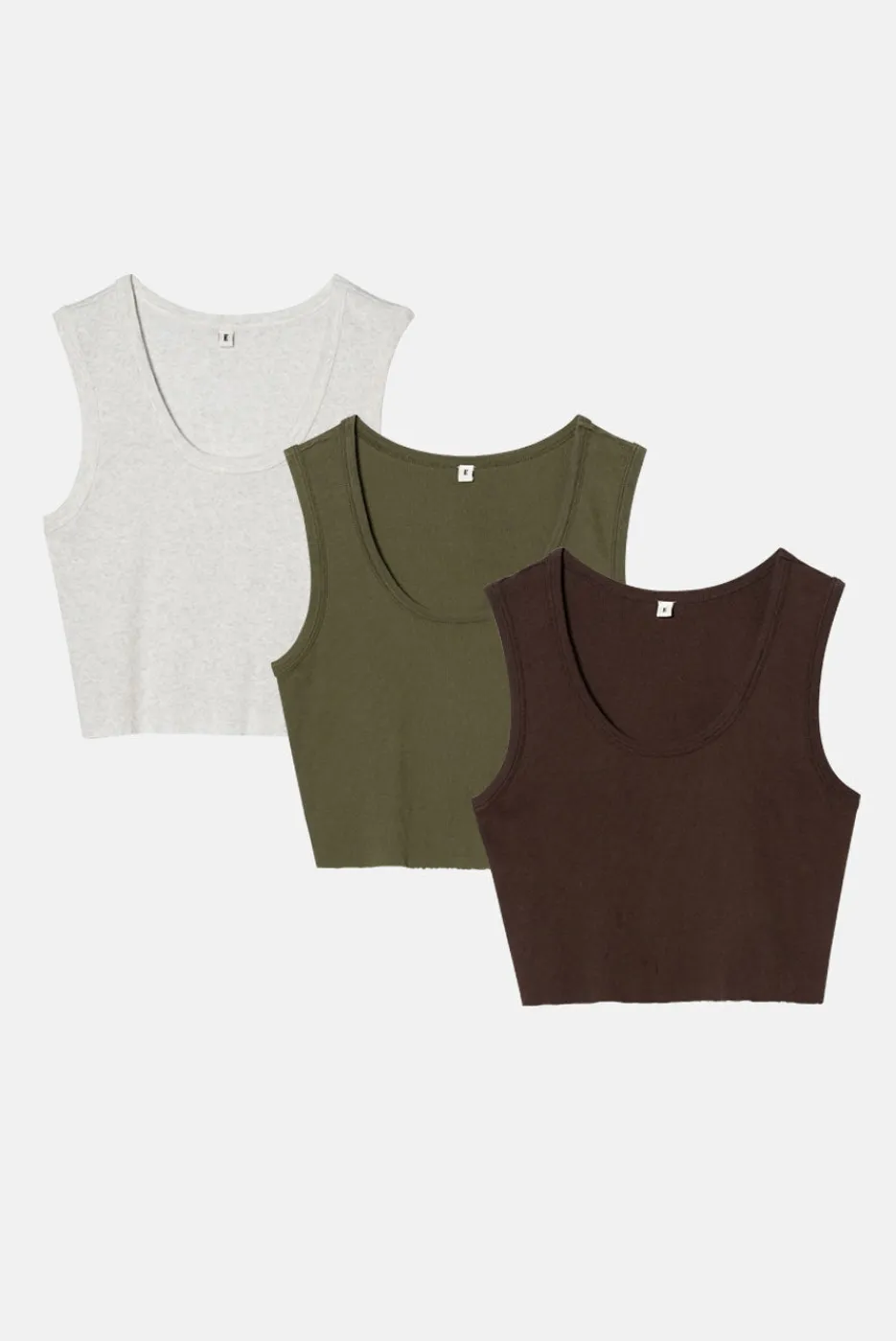 Elwood Clothing MALIBU CROP TANK 3 PACK