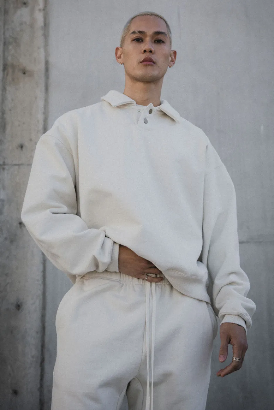 Elwood Clothing HEAVYWEIGHT POLO CREWNECK