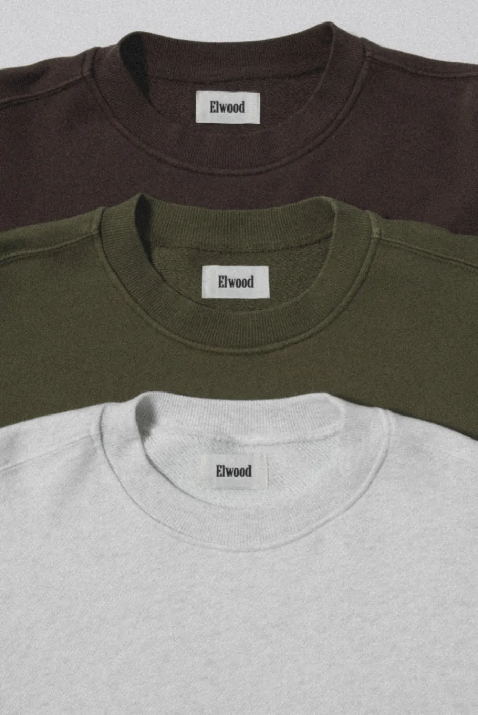 Elwood Clothing OVERSIZED CORE CREWNECK 3 PACK