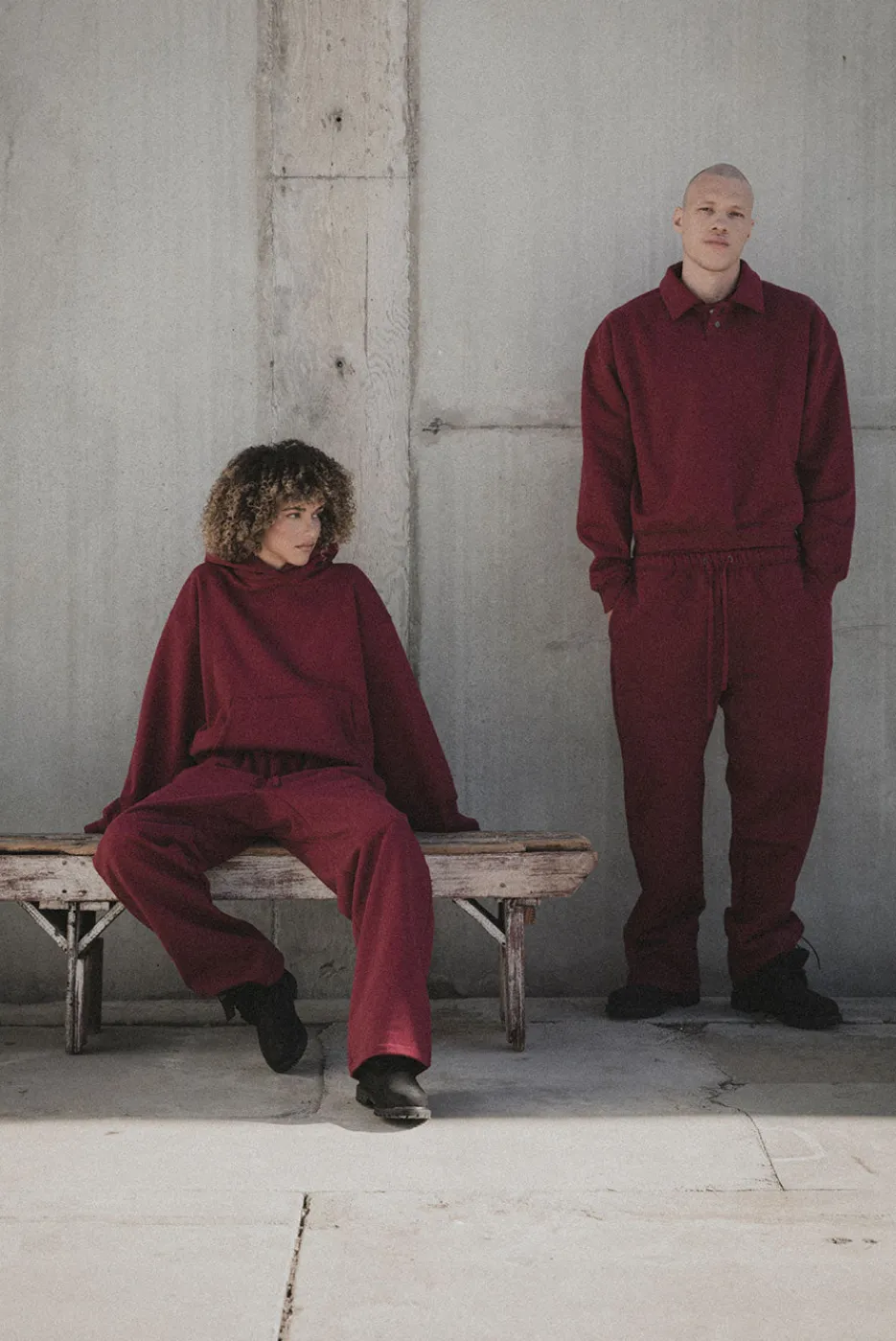 Elwood Clothing HEAVYWEIGHT POLO CREWNECK