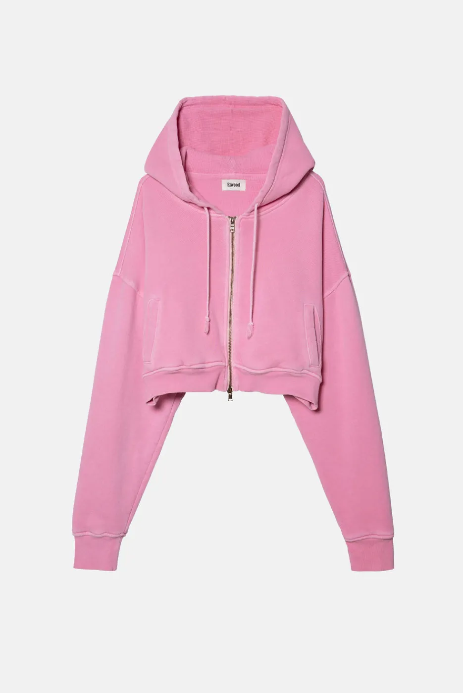 Elwood Clothing BABYDOLL CROP ZIP HOODIE
